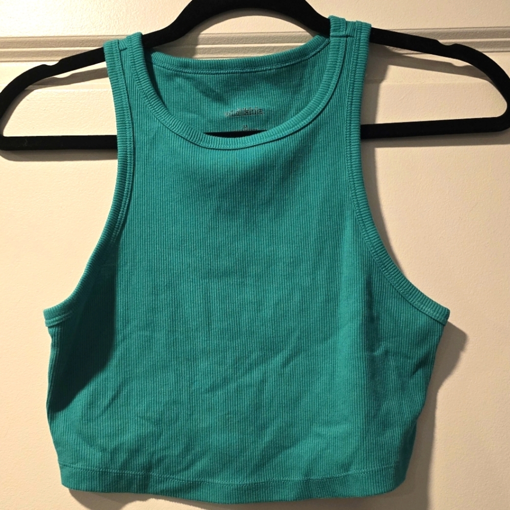 Cropped High Neck Tank